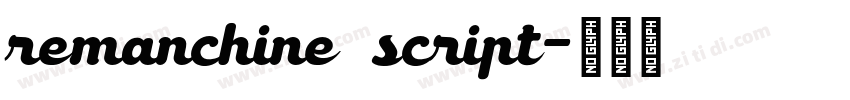 remanchine script字体转换